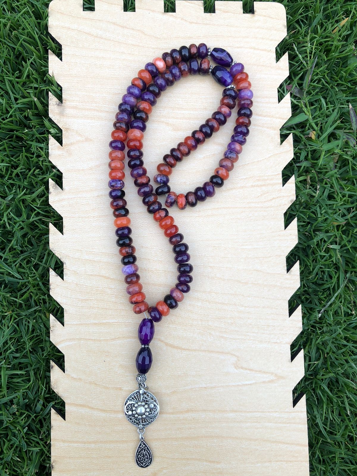 Handmade Original 925 Silver Amethyst & Carnelian 99 Rosary 2 WhatsApp Image 2026 05 17 at 9.41.19 PM