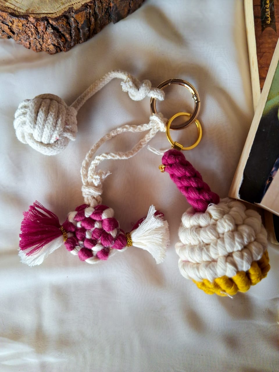 macrame bag charms 1 candies bag charm