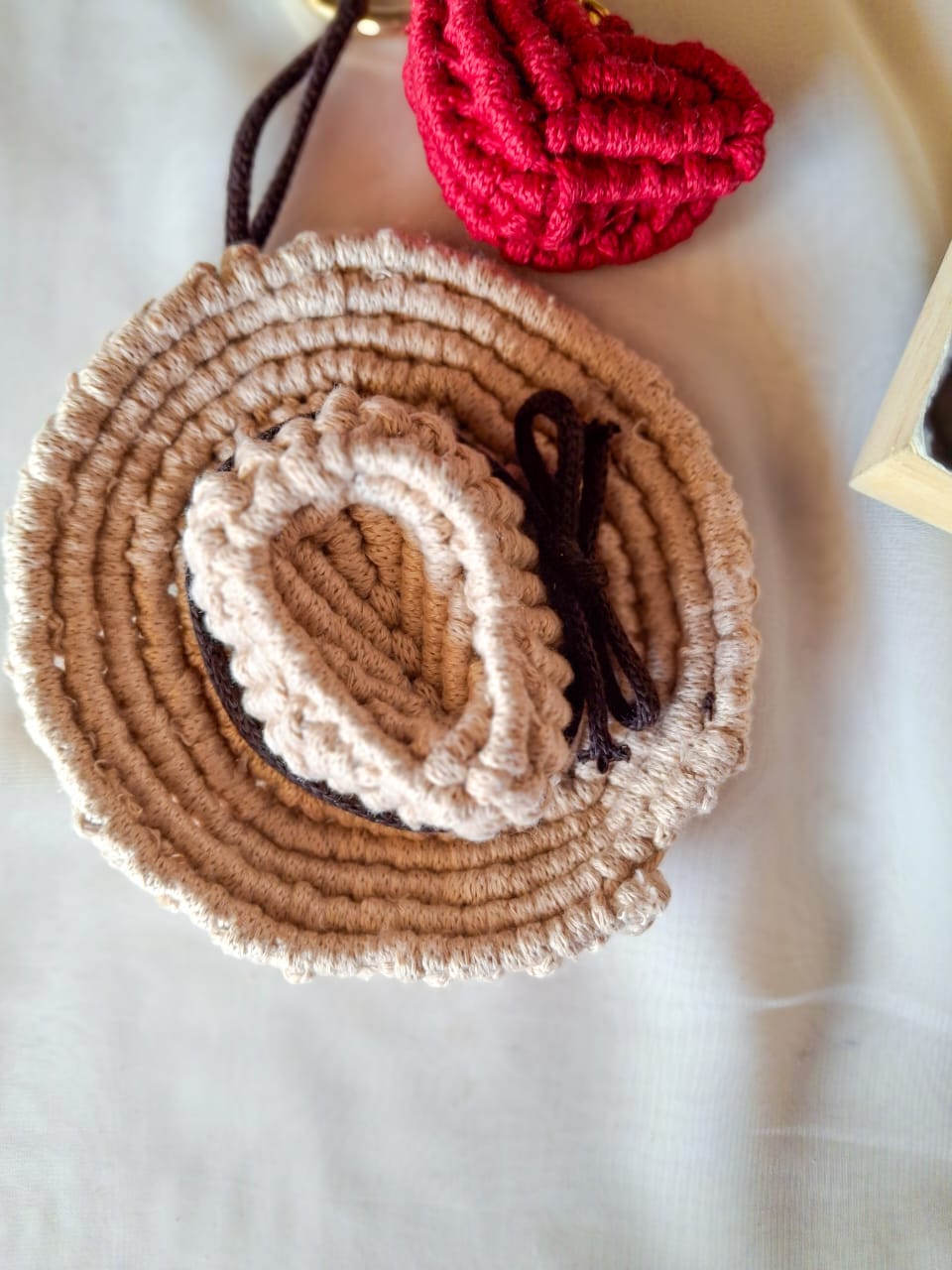 macrame bag charms 4 little cowboy charm