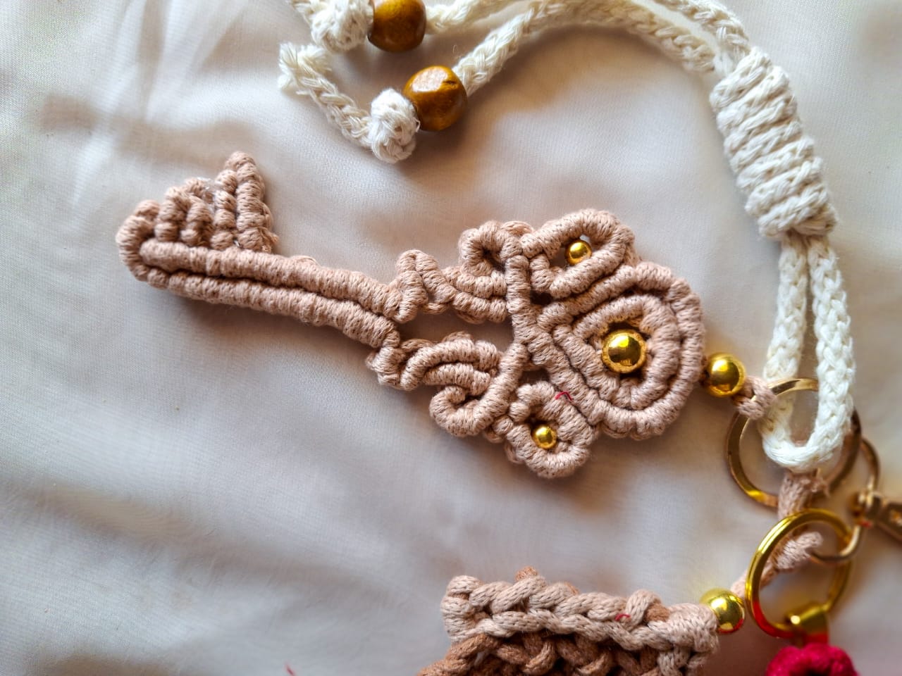 macrame bag charms 9 heartbeat charm