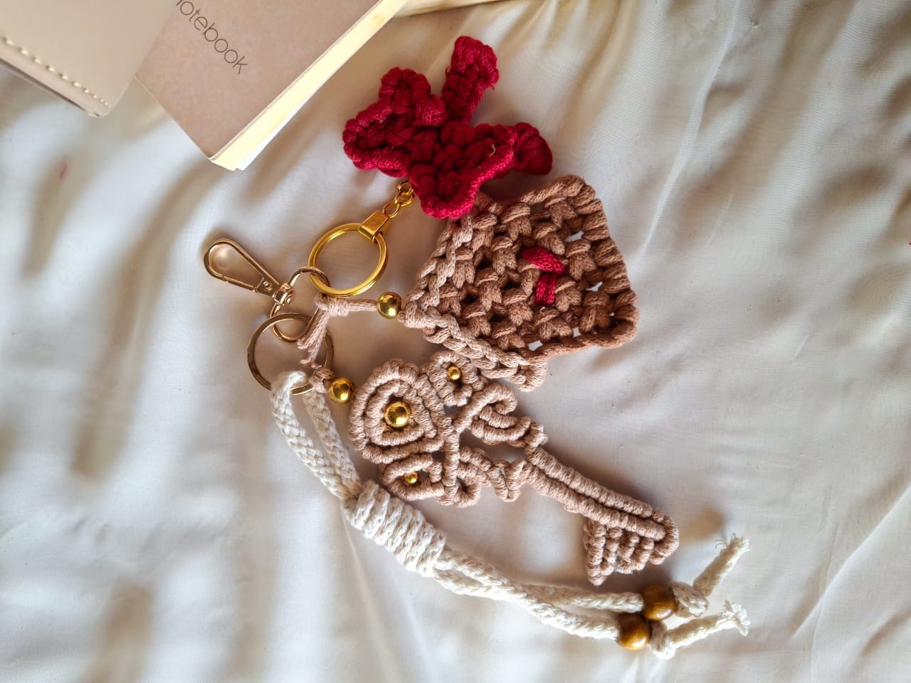 macrame bag charms 18 heartbeat charm