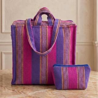 The Pink & Purple Striped Tote