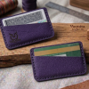 Metalic dark purple card holder