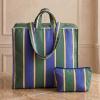 The Green Blue Yellow Waterproof Striped Tote