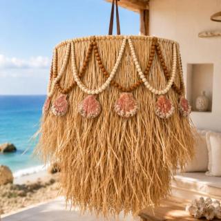 Seashell Beaded Pendant Light
