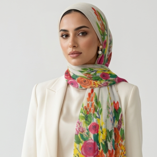 Rose's Elegant chiffon scarf