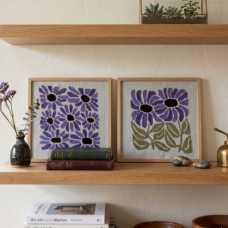 Duo Mini Purple Floral Tableaux