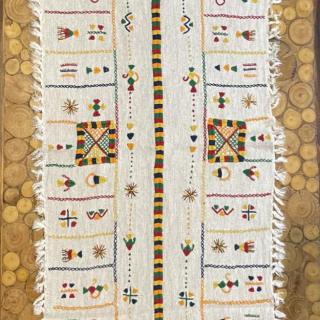 Siwi Embroidered Handwoven Linen Runner
