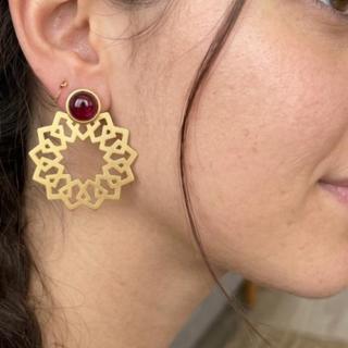 Brown earring