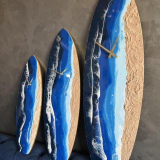 Surfboard Resin wall clock