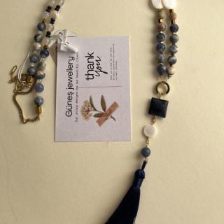 NAVY FIRE NECKLACE