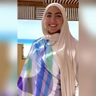 Purple Lines Shawl