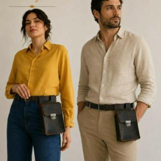 The WILD waist bag [ fully handmade natural leather bag ]