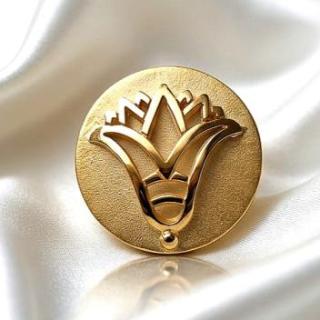 Gold plated hollow Lotus ring