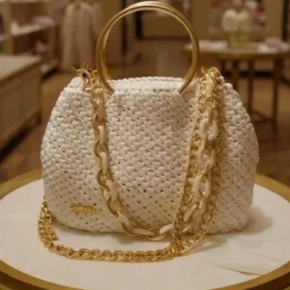 Linum off-white handmade bag