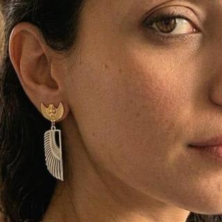 Gold & silver plated Isis wings