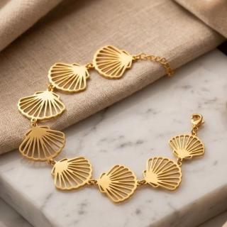Golden Shell Bracelet From Copper House