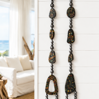 Threads and Layers - Black Terrazzo - 110 x 22 CM