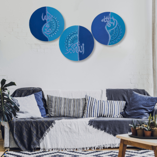 three Islamic Mandala Wall Art Set