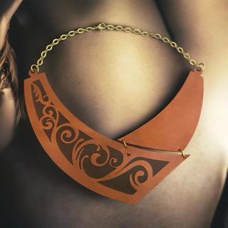 Handmade Genuine leather necklace 01