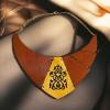 Handmade Genuine leather necklace 04