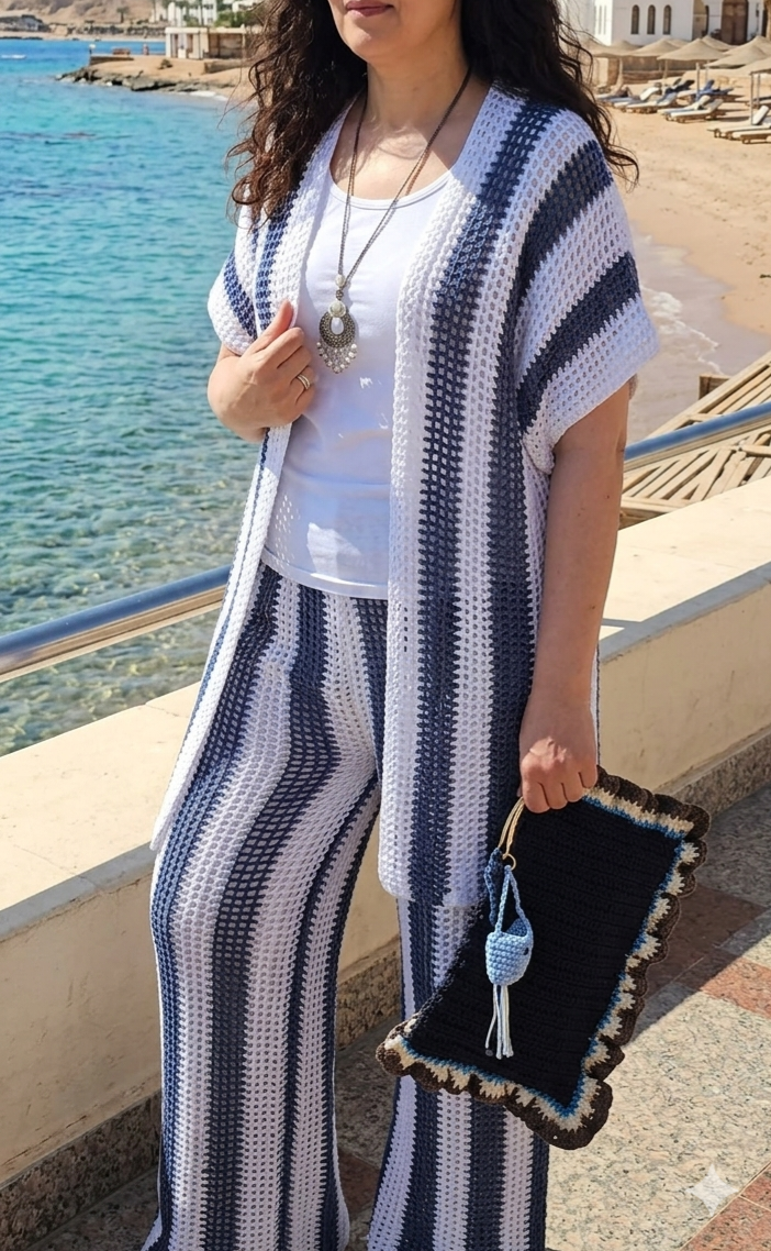 Crochet stripped suit 3 1779818725676