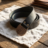 Genuine Leather Belt with Handmade Brass Buckle