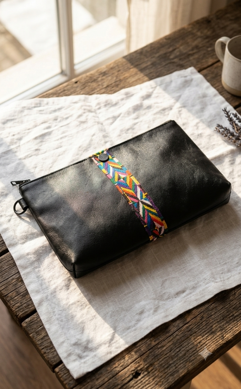 Genuine leather Wristlet Clutch bag 1 Genuine leather Wristlet Clutch bag