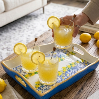 Blue lemon tray