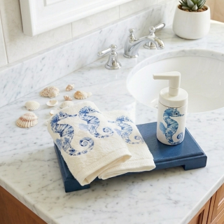 Sea horse bathroom set