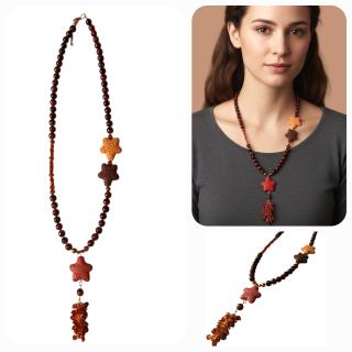 MessoCraft Brown Stars Necklace