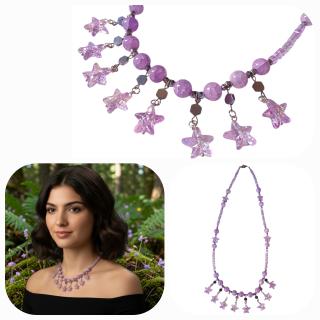 MessoCraft Lilac stars necklace