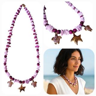 MessoCraft Purple Turtles | Star necklace