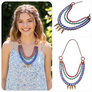 MessoCraft Opal Seahorses Necklace