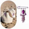 MessoCraft Purple Amber | Crystal Pin