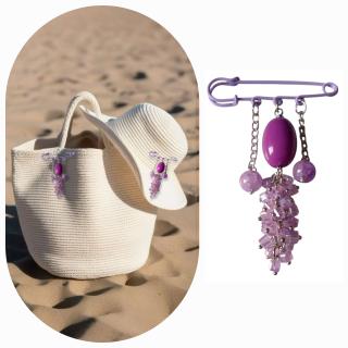 MessoCraft Purple Amber | Crystal Pin