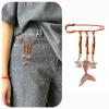 Orange Jasper Tail Fish Pin