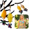 MessoCraft Saffron Natural Stone Earrings