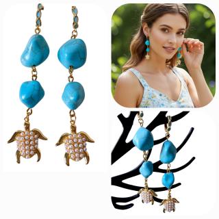 MessoCraft Turquoise | Turtle Earrings