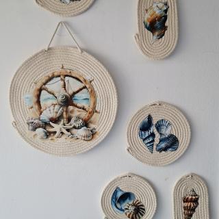 Sea breeze cotton cord wall hanging table decor