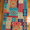 Killim blue & orange pattern