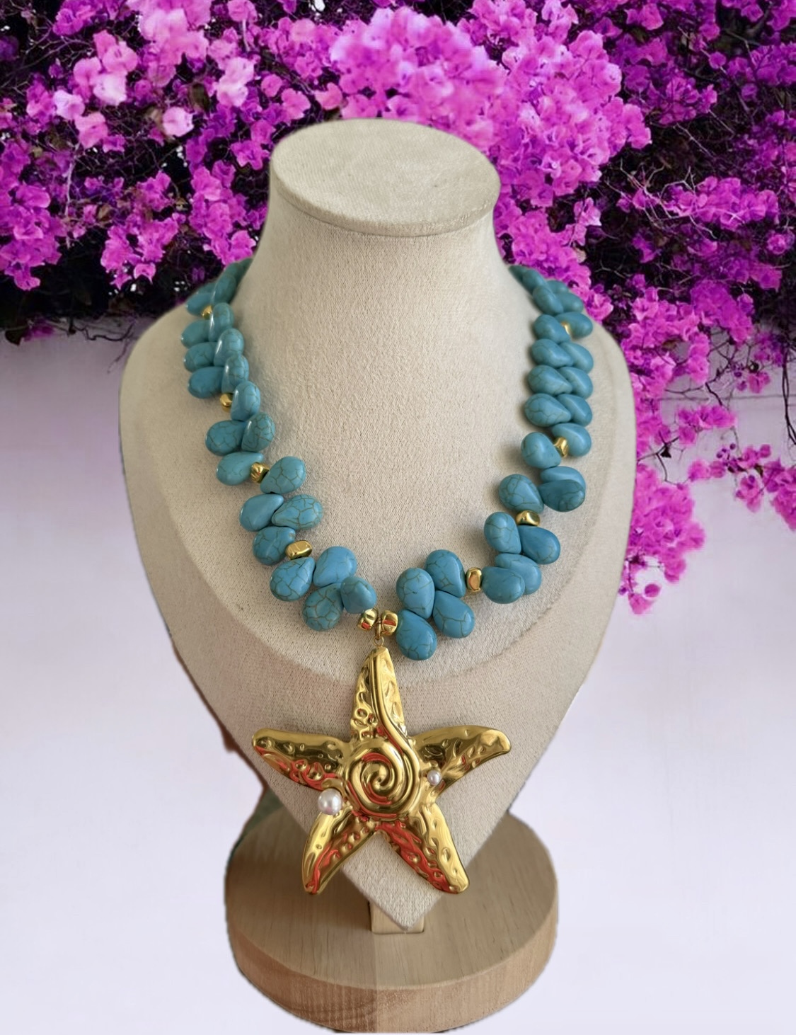 Namaste’s Statement starfish Turquoise necklace 2 5F4EE9C4 FAFF 403C AEC0 918C1787A0D9