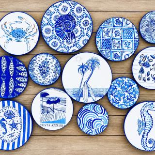 "Cote d'Azur Bleu Eternel" Wall Plates Collection