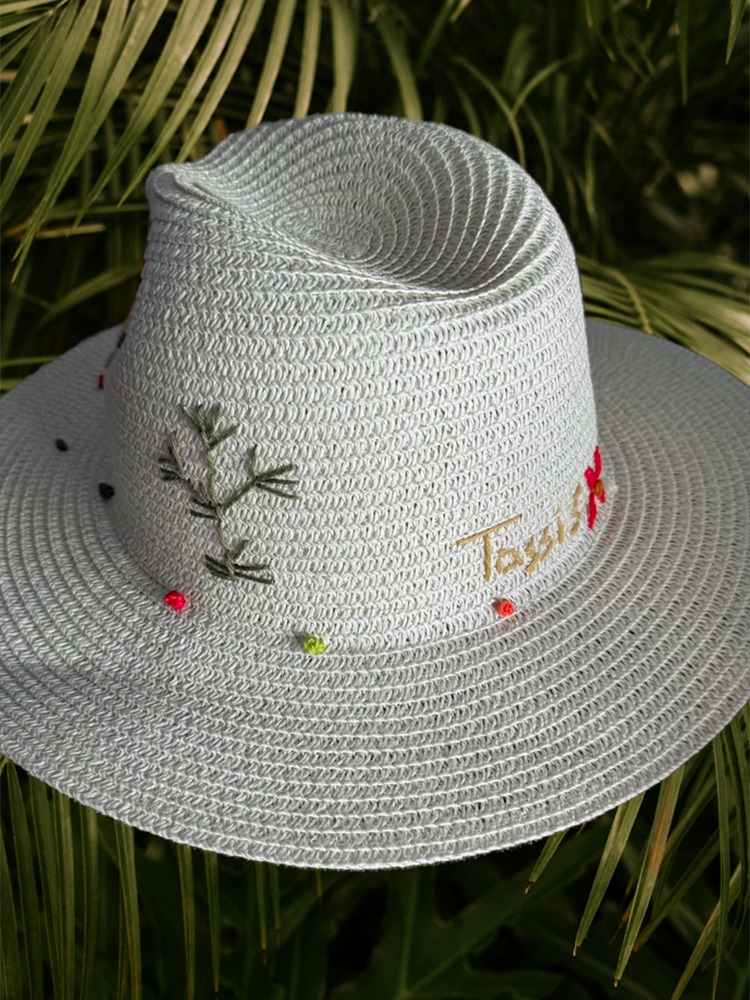 Ardi Cowboy White Straw Hat 2 Ardi Hat with BG back
