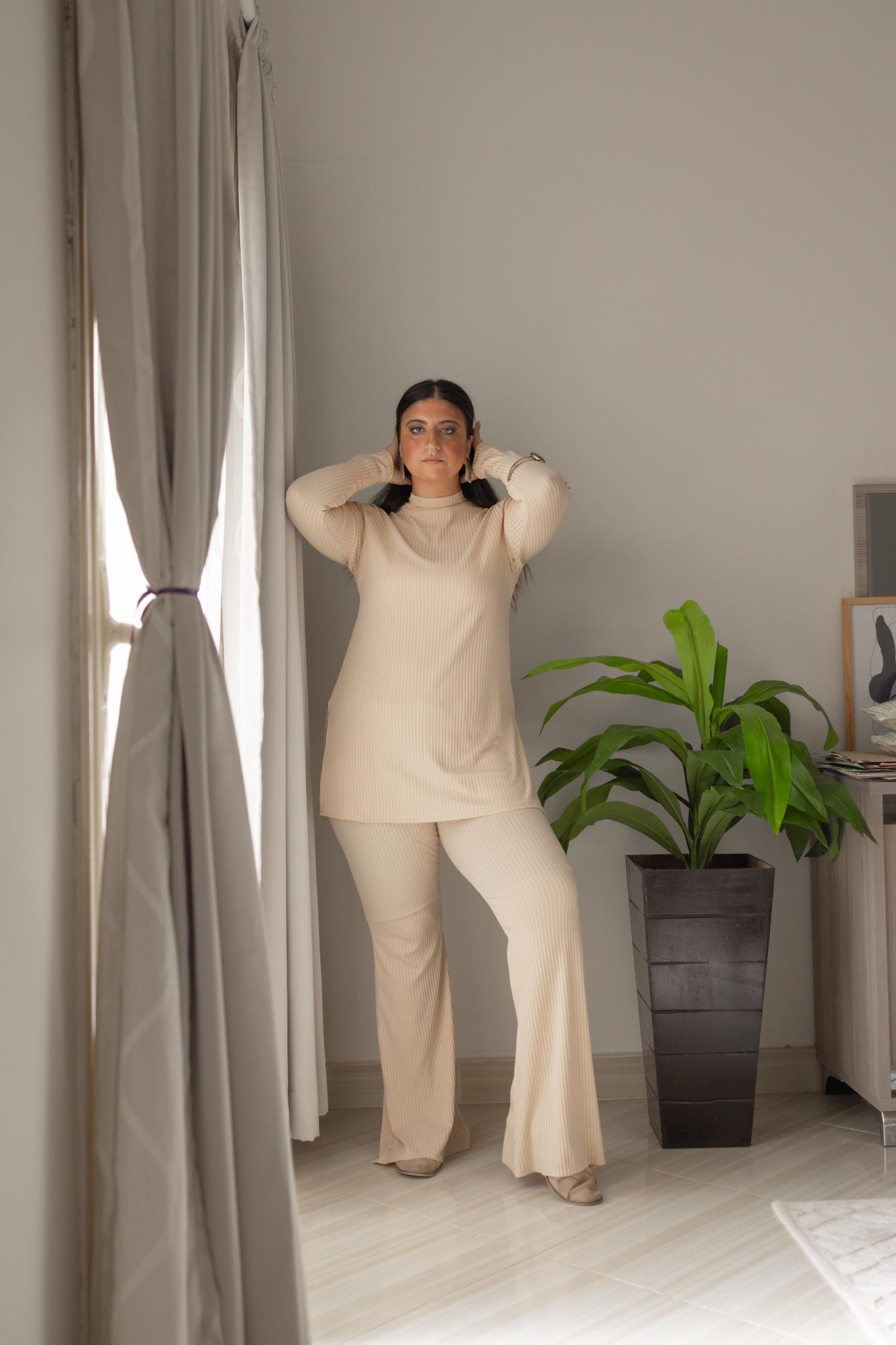 Beige Ribbed Set 1 Beige Ribbed Set