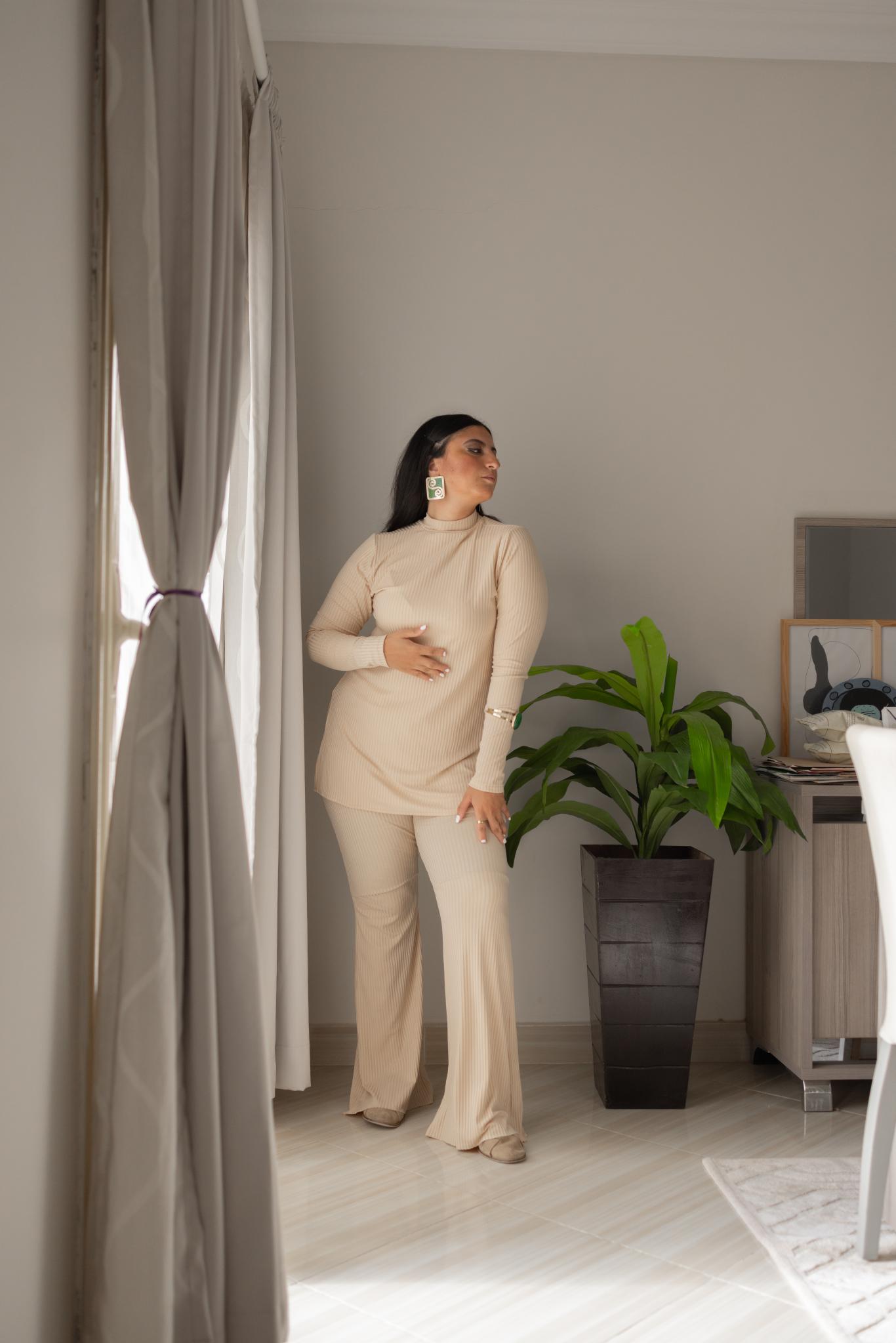 Beige Ribbed Set 2 BAYO0119 scaled