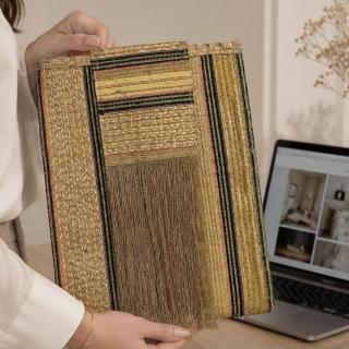 Golden tassels laptop sleeve