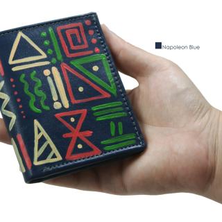 A Small "Dollar Size" Handpainted Top Leather wallet