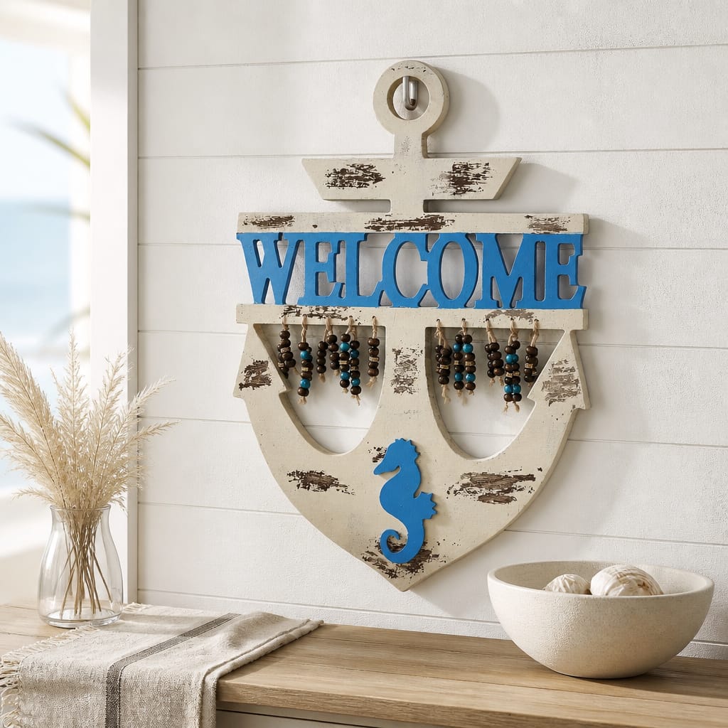Coastal Welcome Anchor Sign 1 Coastal Welcome Anchor Sign