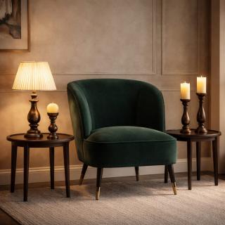 Vintage Heritage Candle Holder Set & Matching Lamp